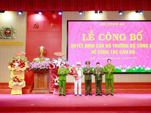 Thượng tá Phạm Thành Long được bổ nhiệm giữ chức Phó Giám đốc Công an Nghệ An