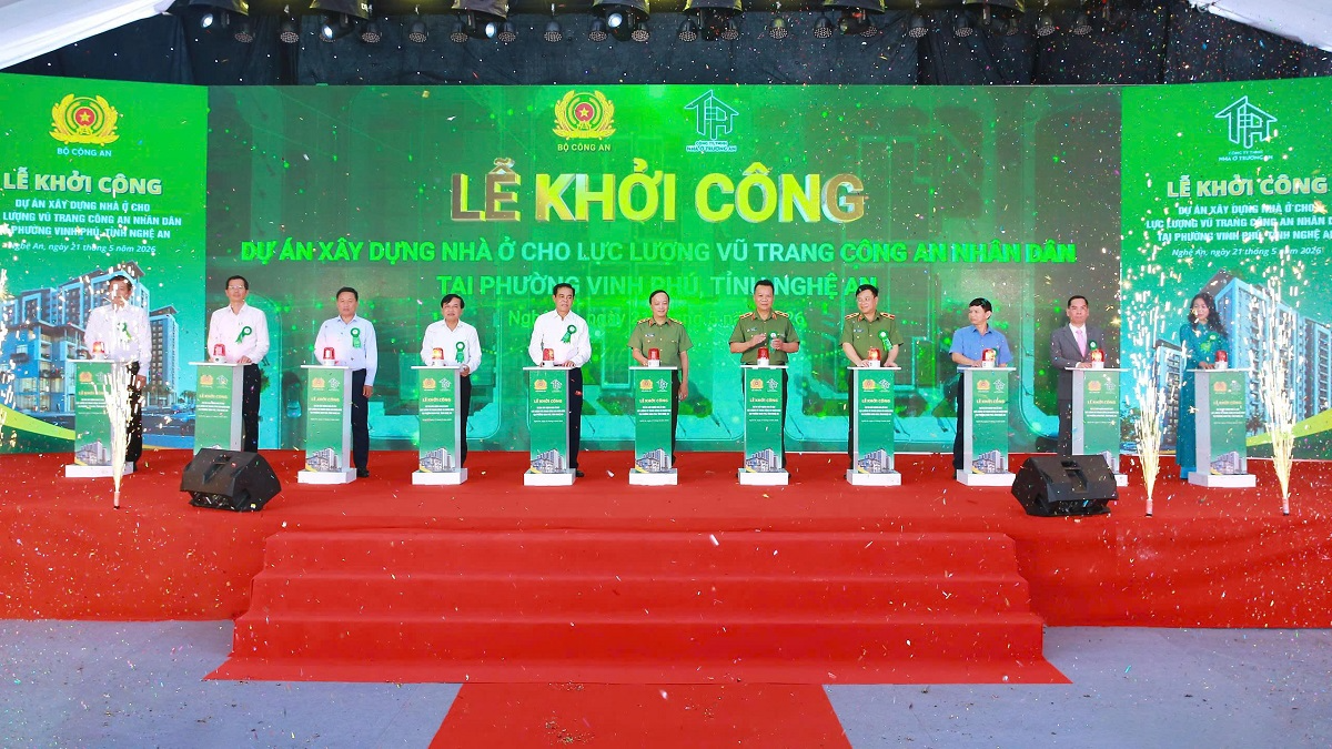 Lễ khởi công Dự án xây dựng nhà ở cho lực lượng vũ trang Công an nhân dân tại phường Vinh Phú