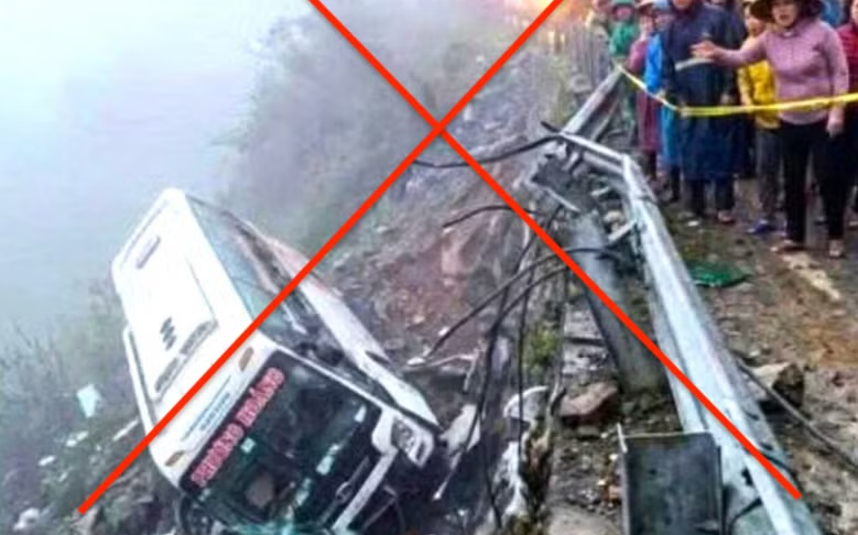 Không có việc “xe khách lật trên đèo Phượng Hoàng khiến 18 người chết”
