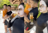 Chu Thanh Huyền diện bikini sexy đi biển nhưng màu da mặt và cổ cực lệch tông mới gây bàn tán