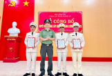 Nghệ An: Công bố quyết định thăng cấp bậc hàm cho Trưởng Công an một số xã