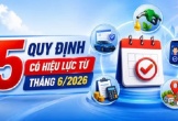 [INFOGRAPHIC] 5 quy định nổi bật có hiệu lực từ tháng 6/2026